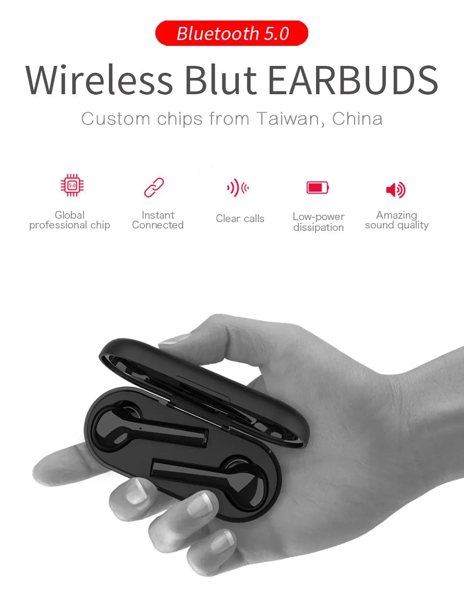 HIFI истинные беспроводные наушники Bluetooth 5,0 наушники TWS Беспроводные Наушники Hi-Fi стерео звук гарнитура