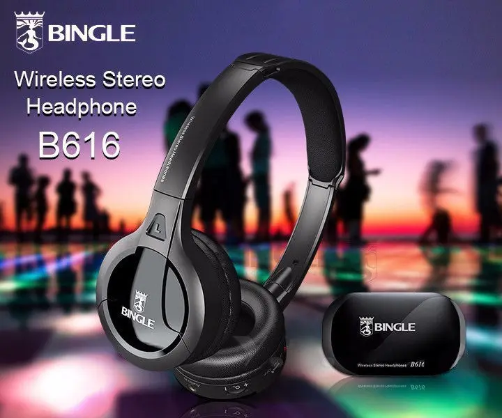 2019 Bingle B616 Беспроводные 2 4G наушники эргономичная гарнитура с FM для ПК ТВ Cellphon|bingle