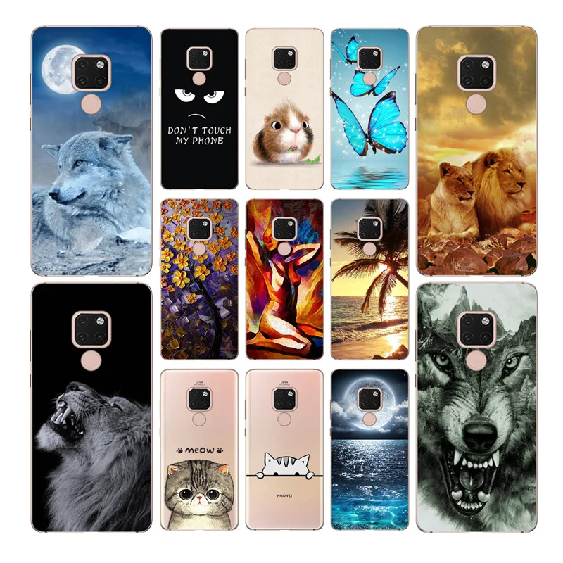 

silicone fundas For Huawei Mate 20 Pro case Painted soft TPU Back cover For Huawei Mate 20 X Coque Capa for huawei mate 20 case