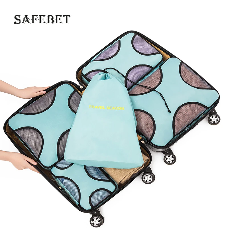 

Travel organizer five-piece waterproof folding multi-function thickening increase suit luggage suitcase finishing storage bag