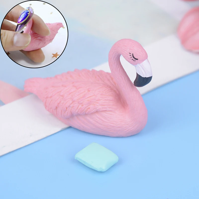 

Nail Holder Practice Training Stand Flamingo False Nail Tips showing Display Manicure Tool New