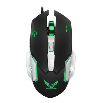 

ZERODATE X500 Wired USB Mechanical Game Mouse 6 Programmable Keys 3200DPI
