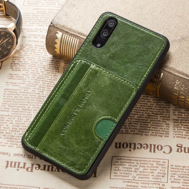 For Huawei P20 Tactile Elegant Genuine Leather Case With Hand Strap Wallet Case For Huawei P20 Back Protective Cover Coque cute huawei phone cases Cases For Huawei