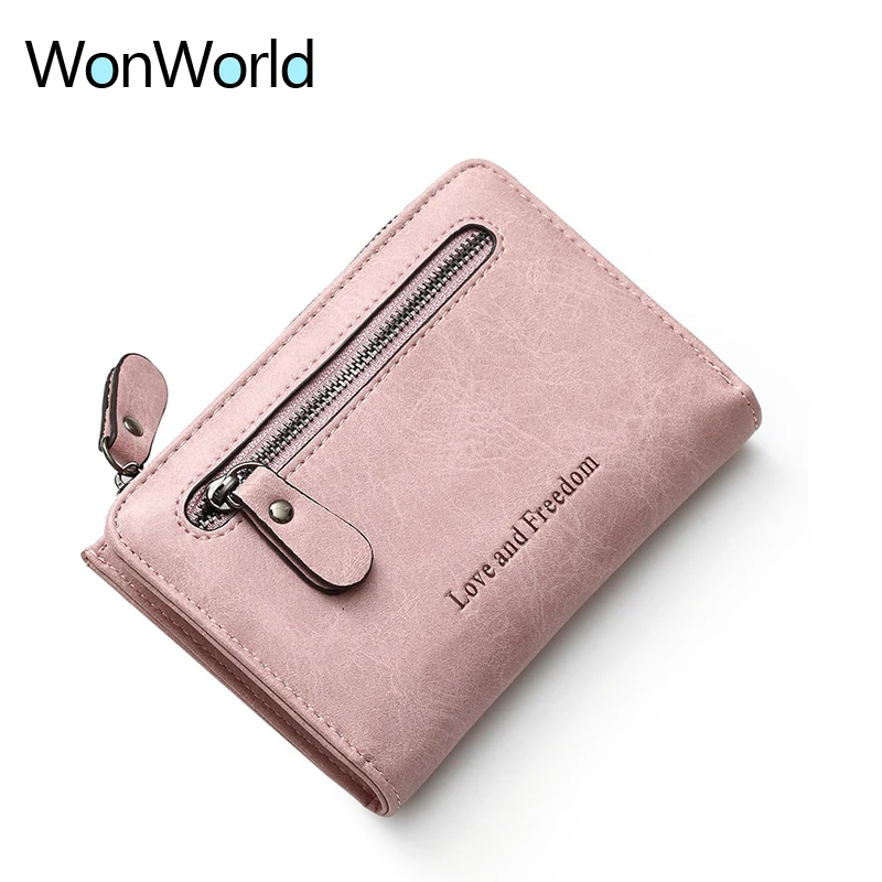2018 women wallets brand design high quality pu leather double zipper