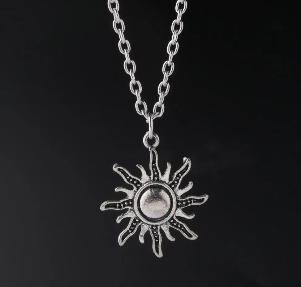 

1 Pcs Sun Pendant Necklaces Tibetan Silver Charms Fashion Jewelry Gift New