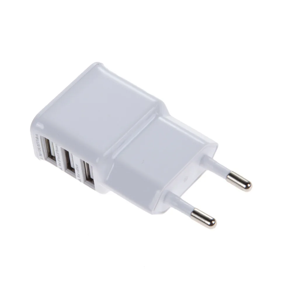 2 шт. универсальная вилка европейского стандарта 3 порта AC Power USB настенное