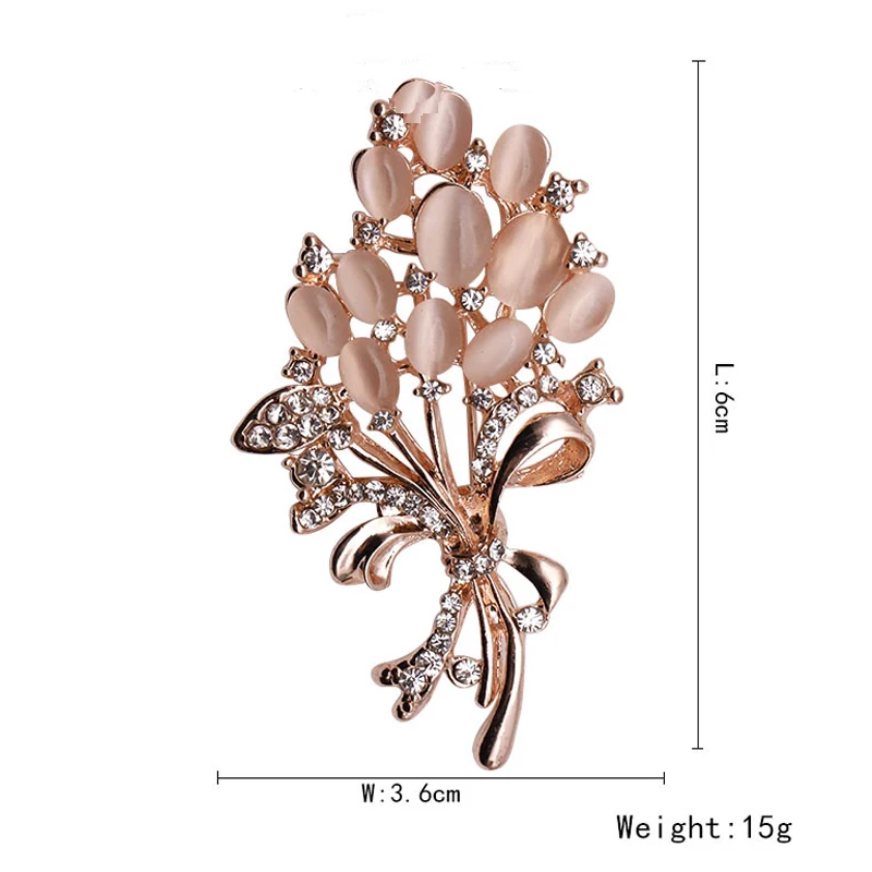 WEIMANJINGDIAN Прямая с фабрики бежевый опал камень цветок брошь булавки для женщин