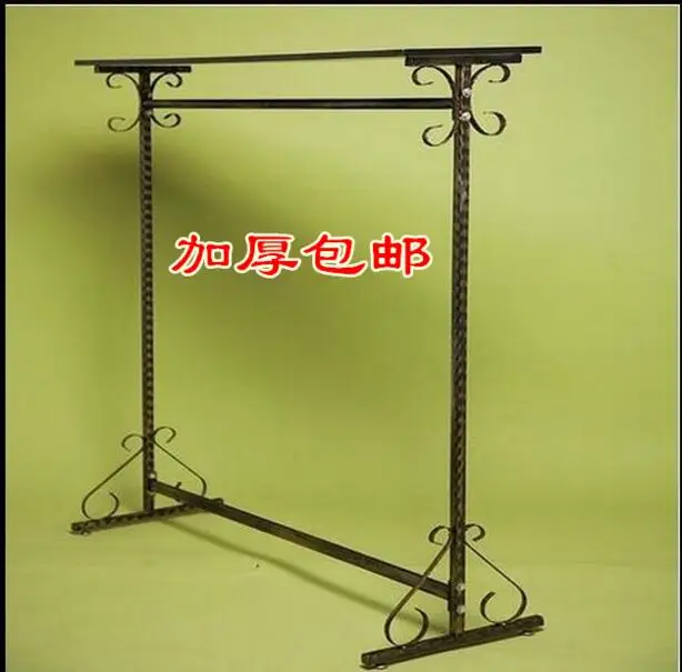 

Selling the new, wrought iron clothes rack, ground horizontal bar clothing store clothes display shelf