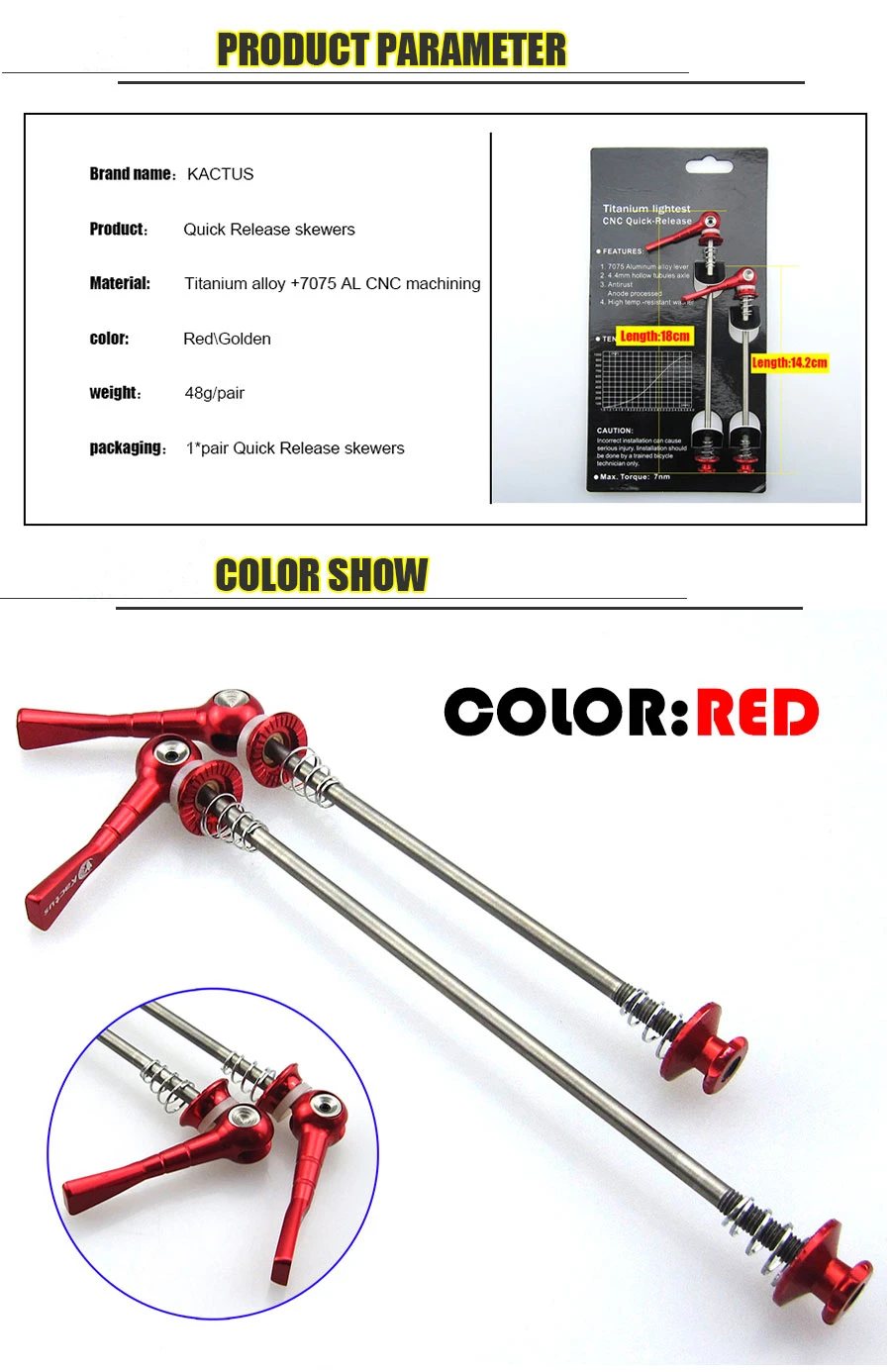 1 bestgia 2Pcs Titanium Axle Skewer CNC Bicycle Quick Release Wheel Hub Skewers Road Mountain Bike Front & Rear Skewer Bolt Lever Axle