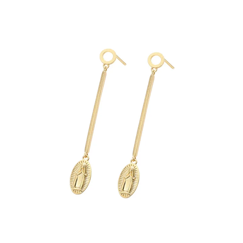 

Simple Elliptical Pyramid 925 Sterling Silver Dangling Earrings