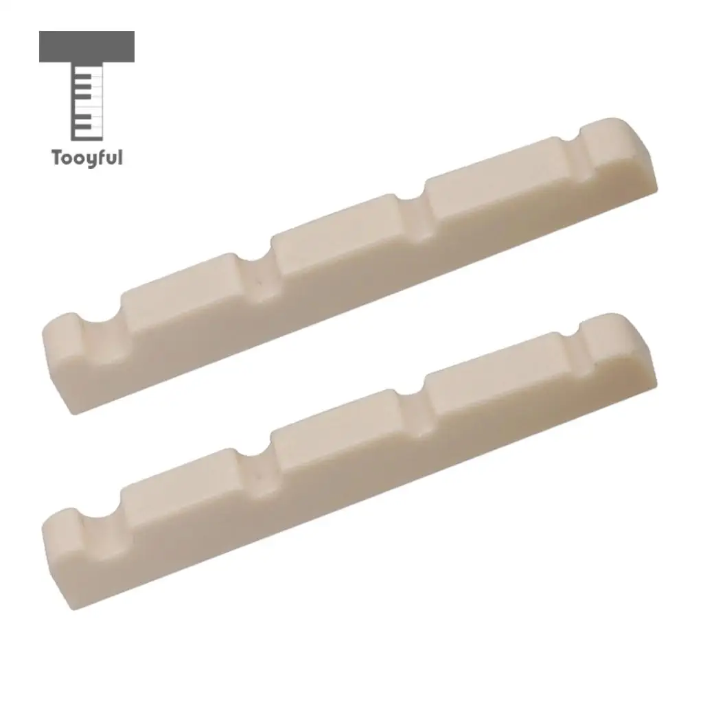 2 Pieces Slotted Nut for 4 String Electric Bass Replacements