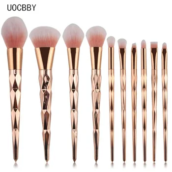 

Makeup Brush Set Powder Blusher Eyeshadow Eyeliner Eyebrow Lip Make up Maquiagem Pinceis Brush Rainbow Golden Cosmetic Tool Kits