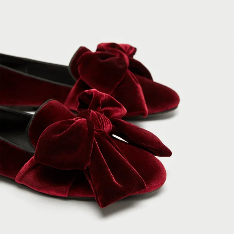 burgundy_velvet_loafers_for_women_cute_round_toe_flats_with_bow_1_