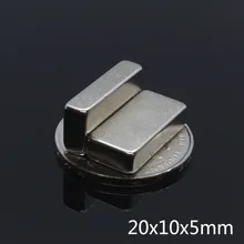 20 шт 20x10x5 мм блок супер мощный, прочный, неодимовый магнит 20*10*5 мм редкоземельный магнит мощный магнитный постоянный магнит