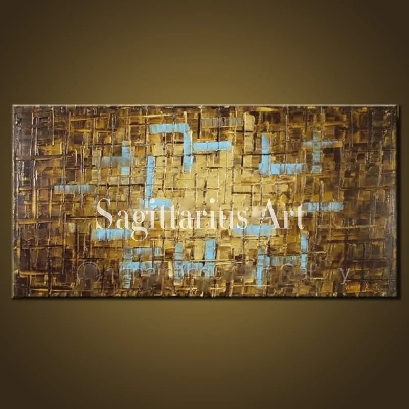 

Hand Painted High Quality Wall Art Painting Abstract Golden Color Contemporary Art Oil Painting Canvas Living Room Artwork
