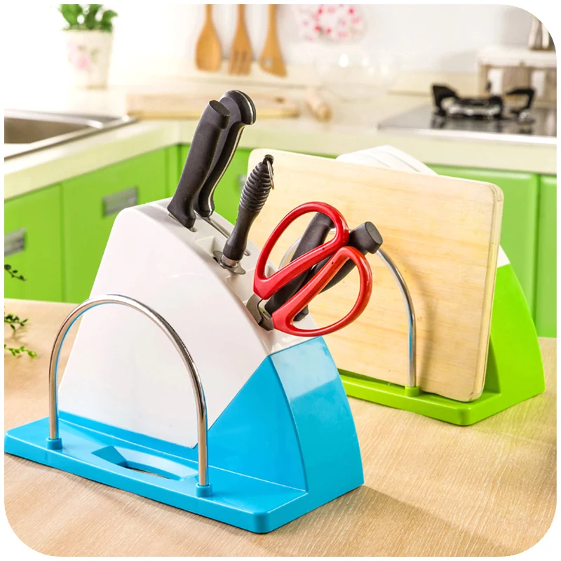 Kitchen large chopping knife holder rack, knife cutting board Storage