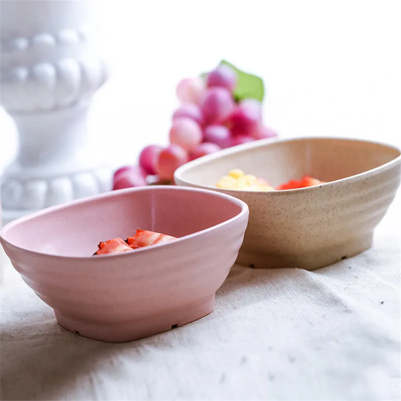 

Creative Eco-Friendly Kitchen Bowl Tableware For Family Kid and Adult Wheat Straw Dinnerware