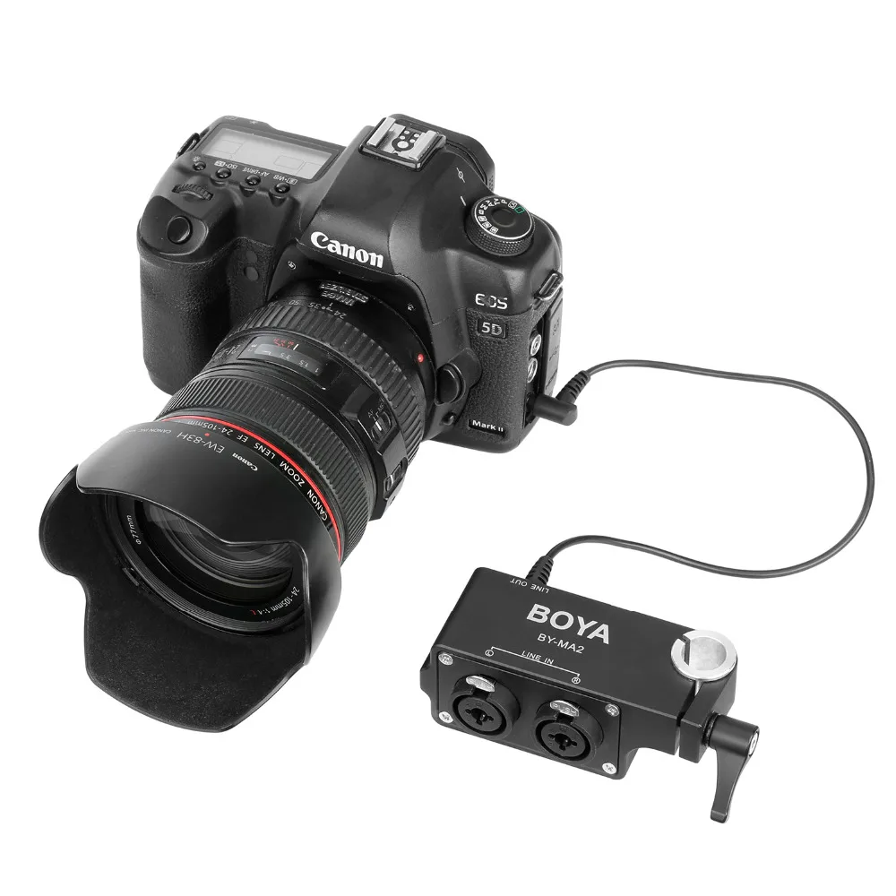 BOYA BY MA2 двухканальный аудиомикшер XLR с входом 6 35 мм и разъемом 3 5 для беспроводных