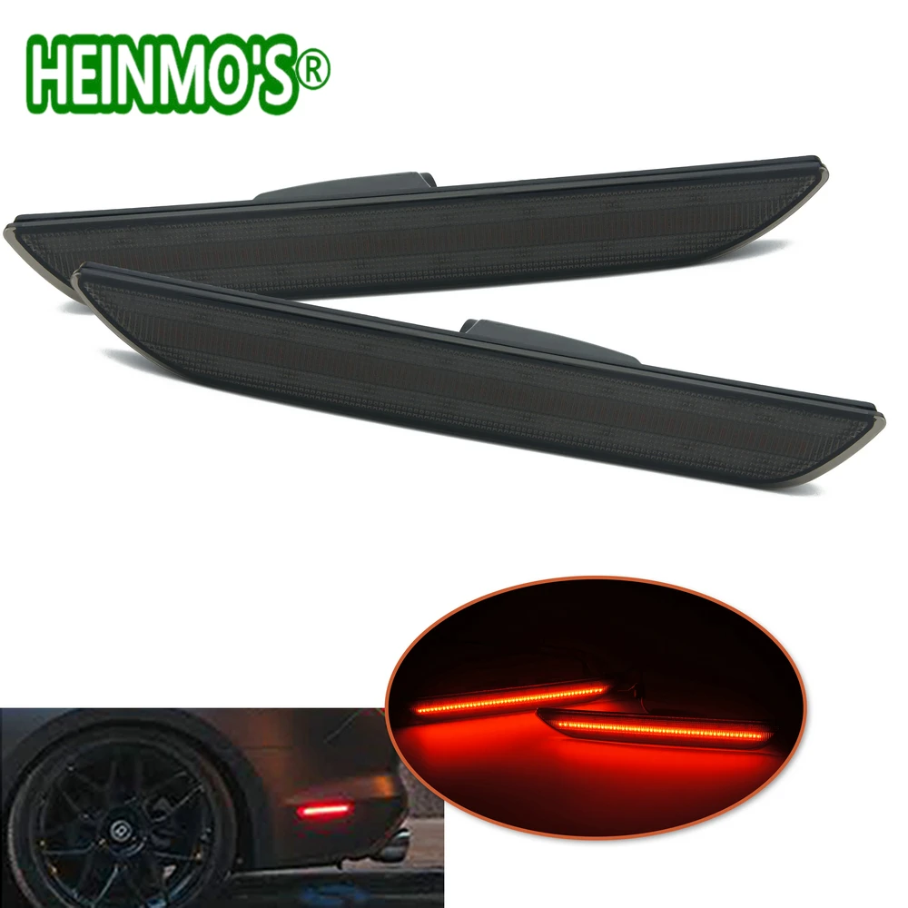 Beste Zwarte Lens Voor Mustang Achterzijde Marker Lampen SMD LED Verlichting Voor Ford Mustang 2015 2018 Rood 12 v