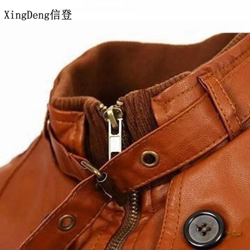 XingDeng искусственная кожа мотоциклетная водонепроницаемая куртка на молнии