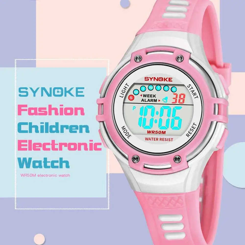 

Student Sports Multi Function Night Light Alarm Waterproof Electronic Watch