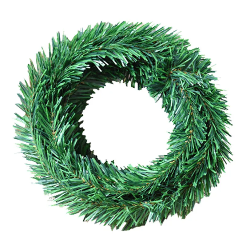 

Xmas Home Green Pine Needle Garland vine 5.5M Green leaf Christmas party plastic pendant Tinsel hanging Decorations Leaves 2017