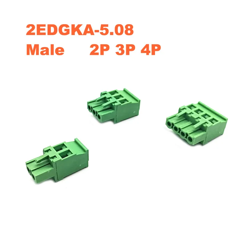 5 комплектов шаг 08 мм 2P 3P 4P винтовой разъем PCB Клеммная колодка 2EDGKA 2EDGRC близкий