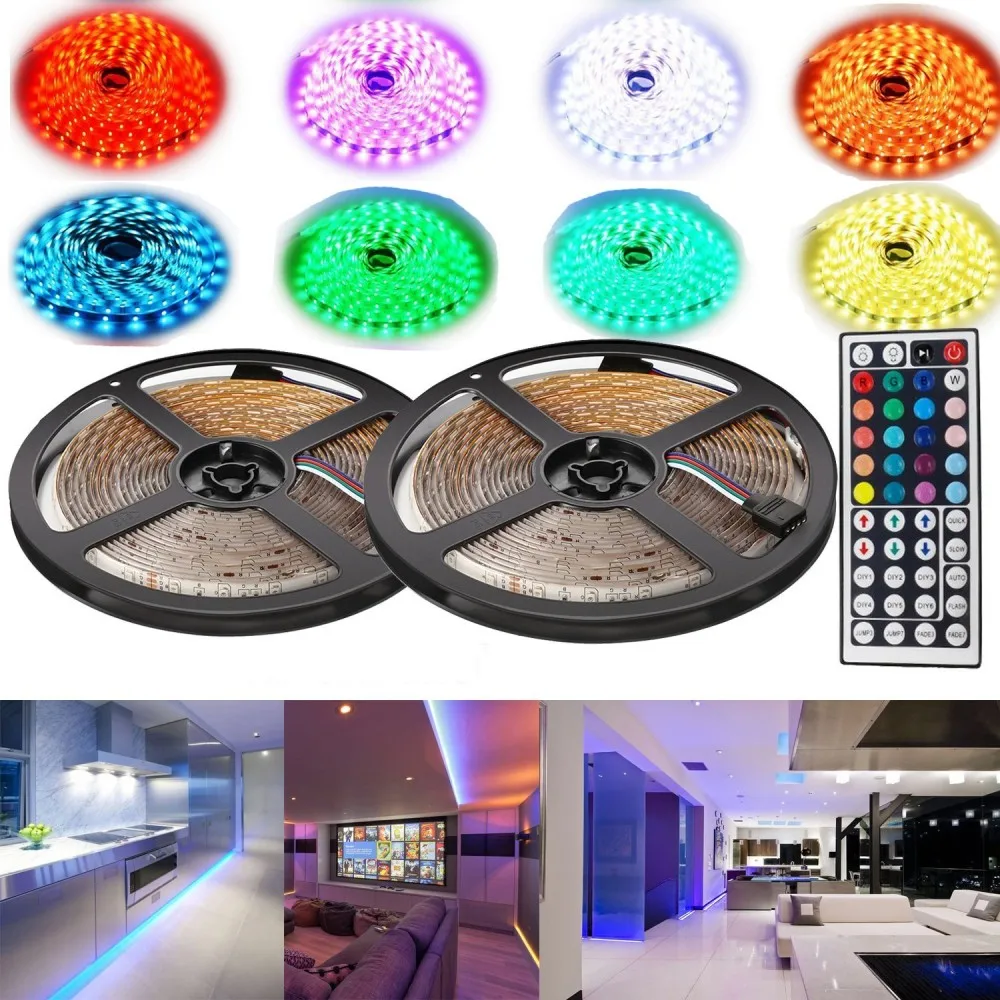 Светодиодная ленсветильник RGB 5050 12 В постоянного тока водонепроницаемая 5 м 300