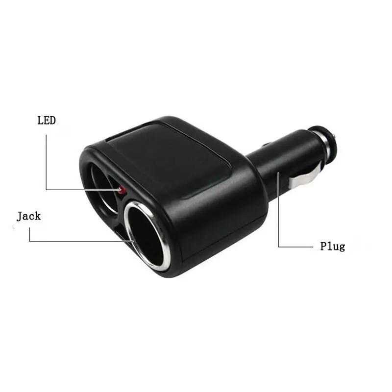 

2 Way 12V Car Cigarette Lighter Dual Splitter Power Charger Adapter Jack Plug New