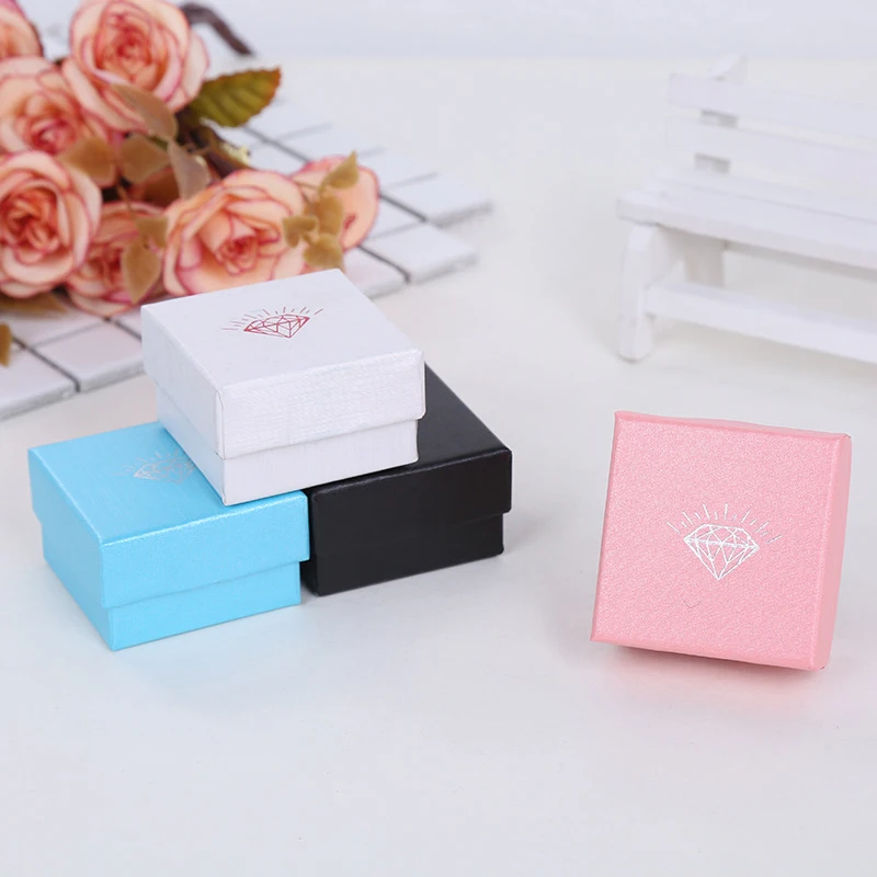 

Mini Exquisite Jewelry Storage Box Kraft Paper Cosmetics Organizer Makeup Ring Stud Earring Pill Container Creative Candy Casket