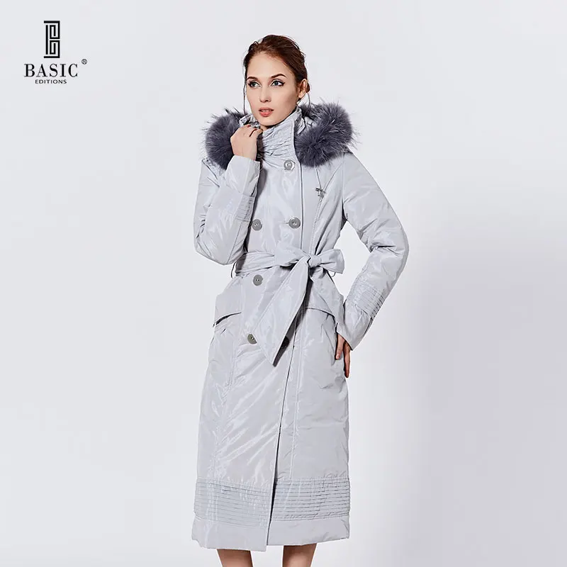 womens coats with fur hood and belt