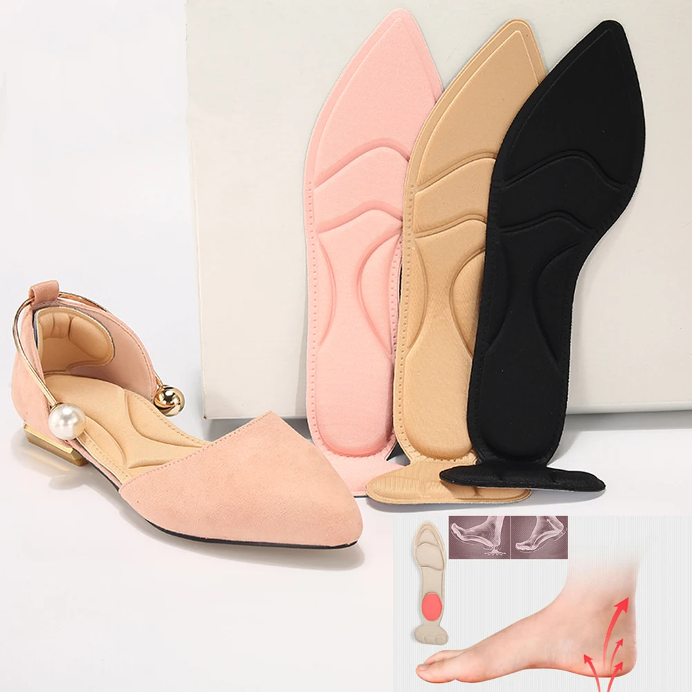 Memory Sponge 4D обувные стельки с подушечками на пятке удобные вставки для женщин Новинка