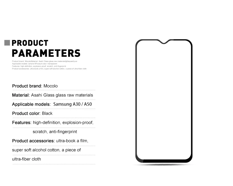 Mocolo 2.5D 9 H полное покрытие закаленное Стекло пленку защитное стекло для на самсунг A10 A20 A30 A50 A30S A50S A505F-DS Samsung Galaxy A 10 20 30 50 30S 50S S Global 32/64/128 ГБ 6.4'' защитный телефон Экран