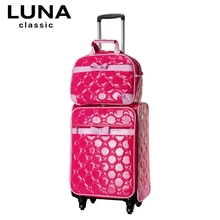 Universal wheels travel bag suitcase peach heart small bag picture trolley luggage bag female14 19 24 luggage sets