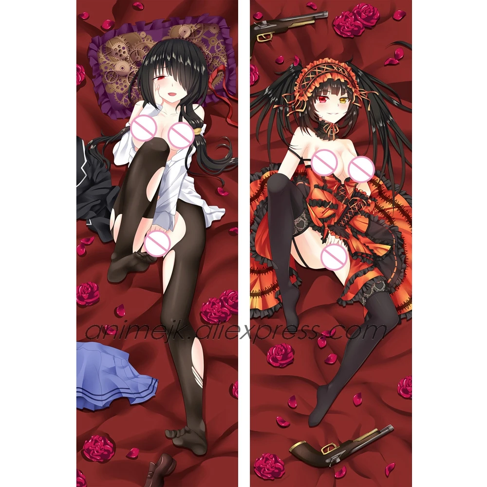 Аниме JK DATE A LIVE Tokisaki Kurumi кошмар Сексуальная подушка для тела Dakimakura Чехол с