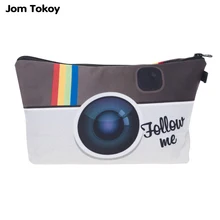 Jom Tokoy 3D Printing Makeup Bags With Multicolor Pattern Cute Cosmetics Pouchs For Travel Ladies Pouch Women Cosmetic Bag HZB07