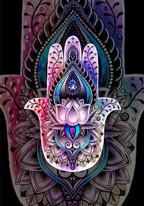 5D DIY Алмазная картина мандала "Рука Фатимы" полный квадратный/круглый дрель 3D вышивка крестиком Мозаика Украшение дома подарки