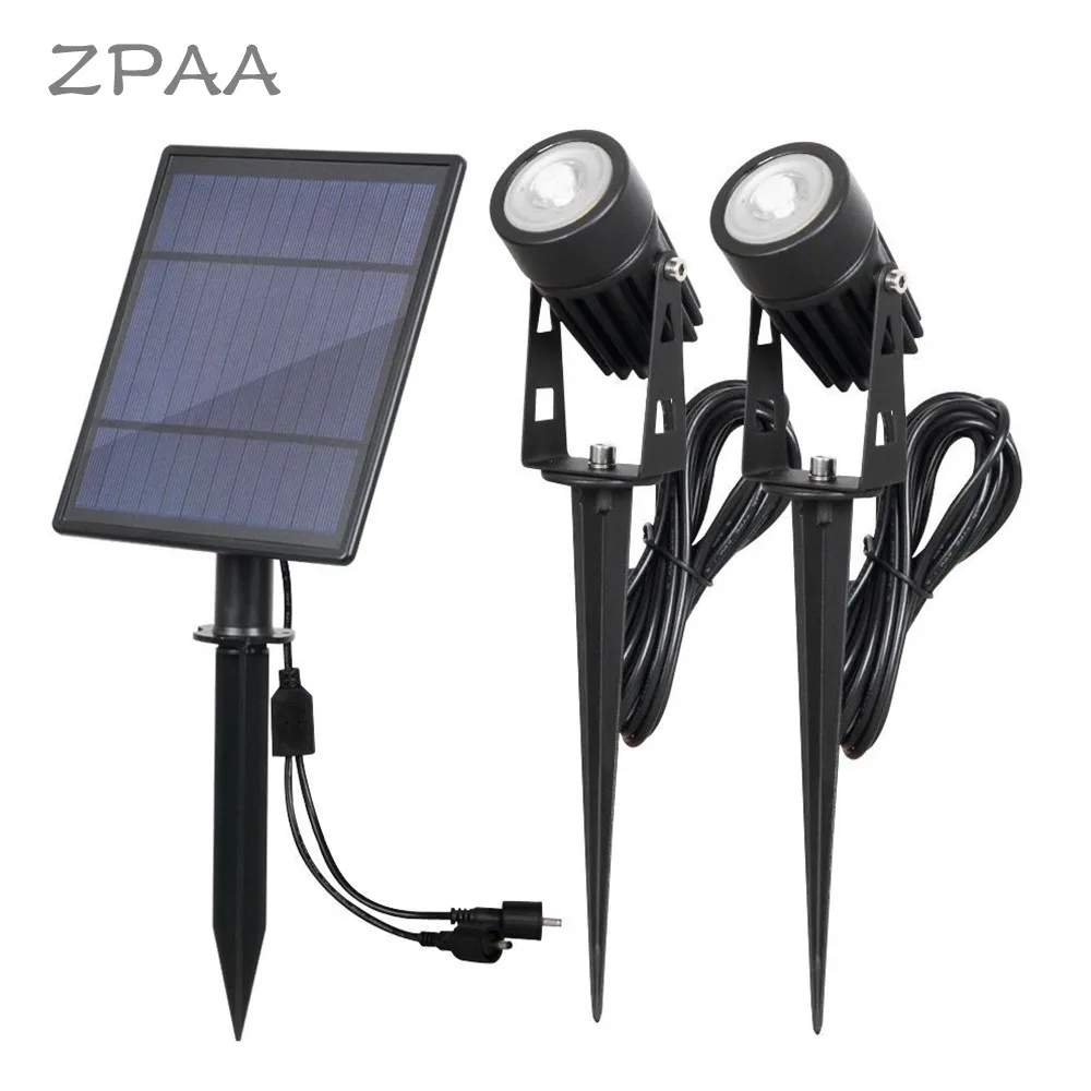 Solar Spotlight Waterproof IP65 Solar Powered LED Landscape Soalr Lawn Lights Outdoor/Garden/Courtyard/Lawn/Backyard Lamps|Solar Lamps| - AliExpress