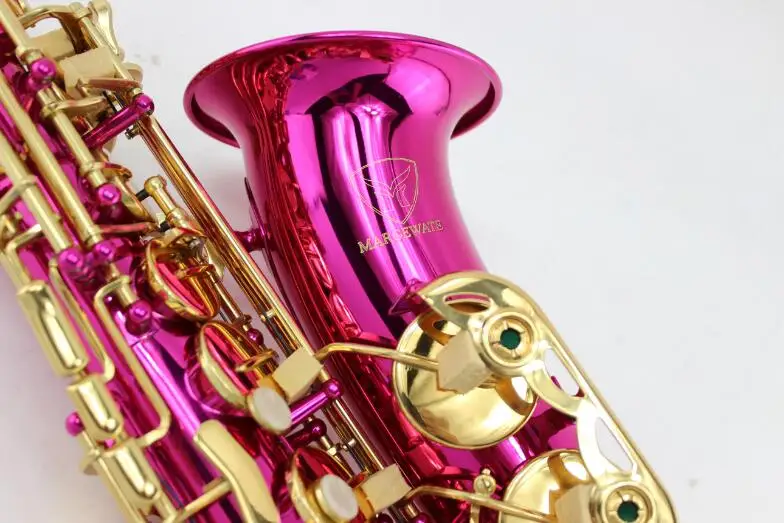 

MARGEWATE Eb Alto Sax E Flat Saxophone Bright Red Gold Lacquer Saxofone Falling Tune E (F) # with Nylon Box