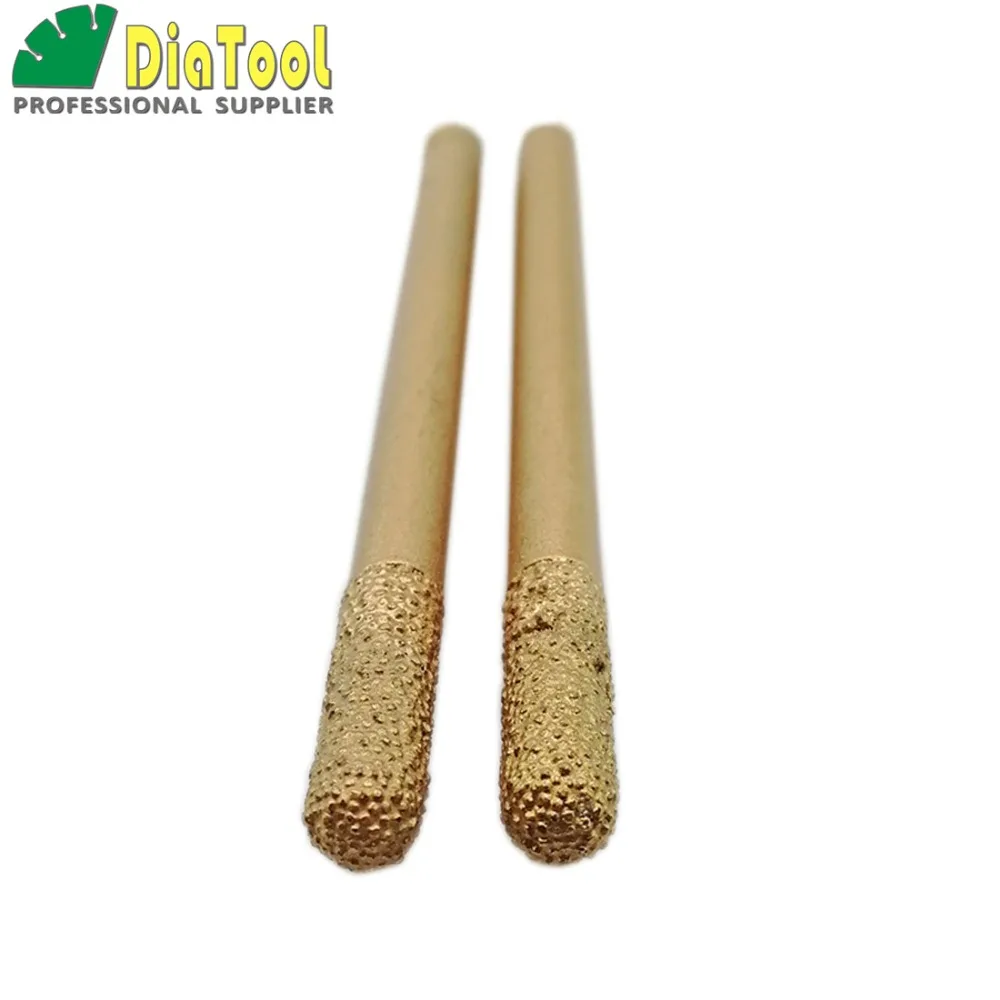2pcs 6/20mmX90mm Cylinder ball-end CNC STONE Engraving Bits /CNC Tool, stone carving tools, Diamond burrs, End Mill
