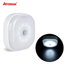 Движения PIR Сенсор светодио дный под кабинет свет AAA Батарея питанием аккумуляторные ночника Лестницы коридор освещение теплый/холодный белый