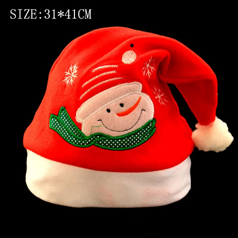 27 узор Санта-Клаус Рождественская шляпа снеговик олень Снежинка Счастливого Рождества Mulit Цвет взрослые дети шляпа рождественские аксессуары вечерние - Цвет: Snowman