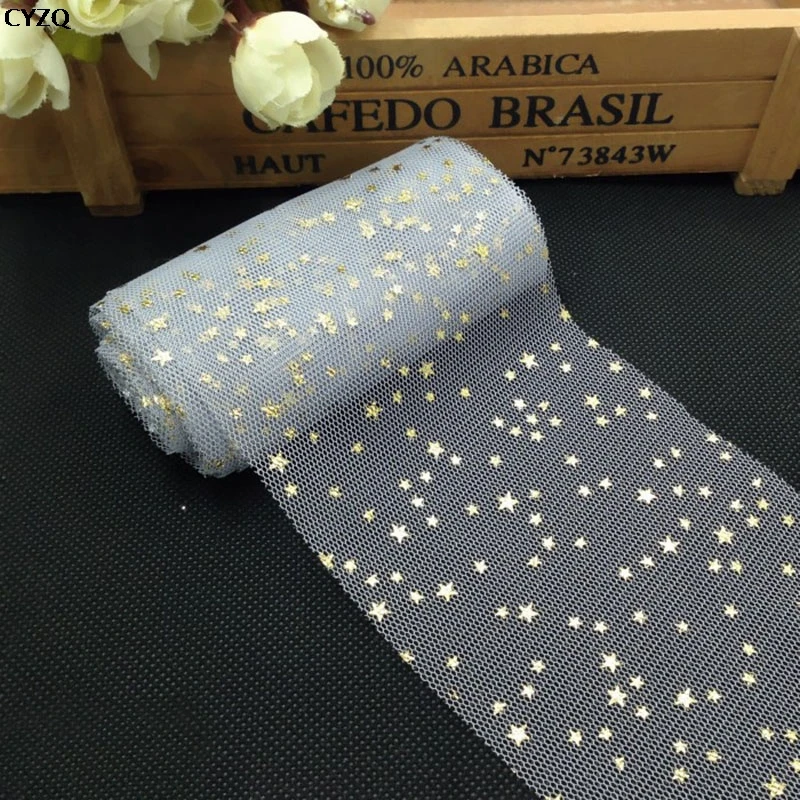 Soft Sequins Star Tulle Rolls Fabric Glitter DIY Wedding Birthday Party Supplies 