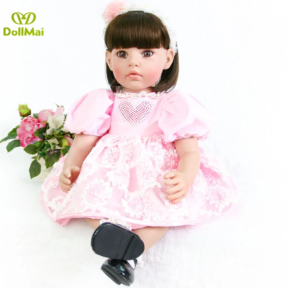 

60cm Silicone Reborn Baby Doll Toys Like Real Vinyl Princess Toddler Babies Dolls Girls bebe Bonecas Birthday Gift Present