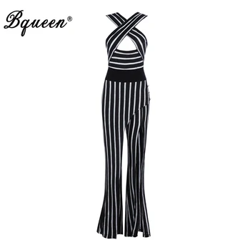 

Bqueen New Fashion Women 2 Piece Sets Striped Drawstring V Neck Women Sexy Bodycon Women Pants Set 2019