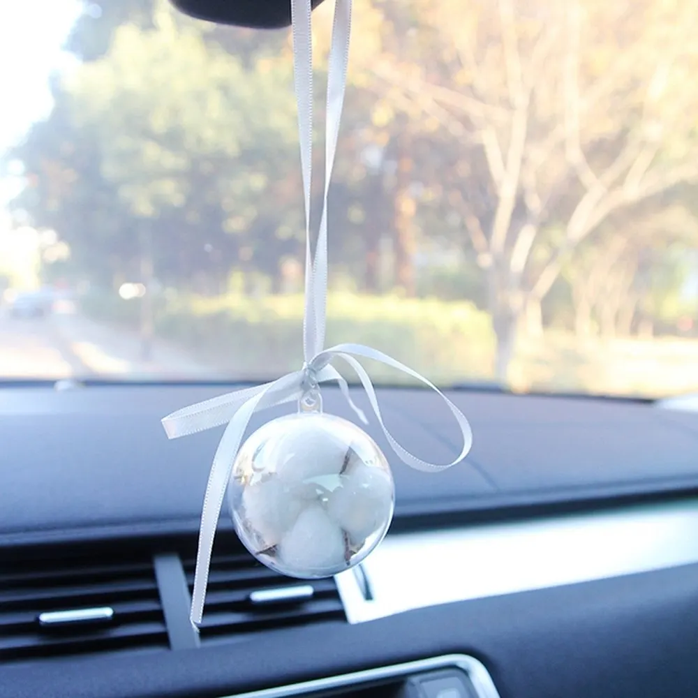 

Raw flowers cotton flower ball car accessories car pendant interior supplies car car hanging flowers birthday gift with hand