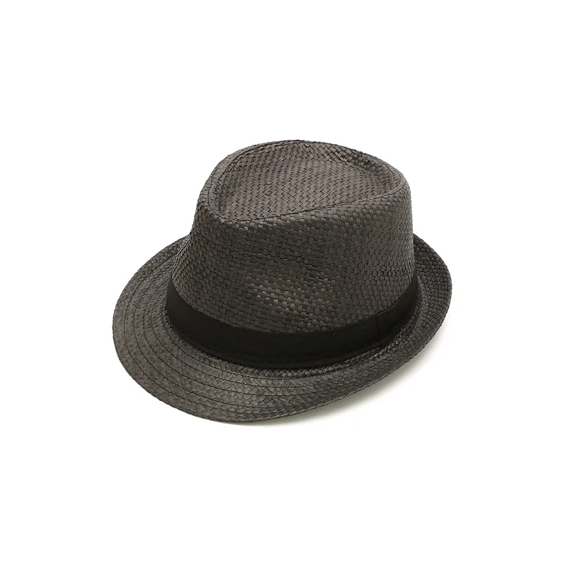 Мужская женская соломенная шляпа ручной работы дышащая Повседневная пляжная кепка для лета IK88 - Цвет: Черный