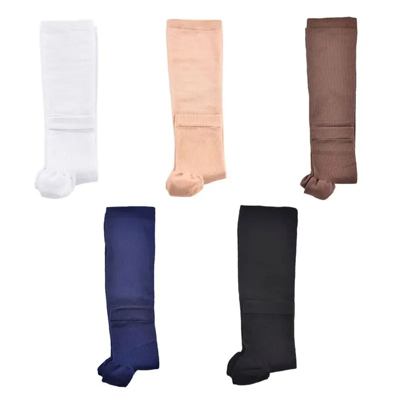 

Women Men Unisex Open Toe Knee High Socks Leg Support Warmer Relief Pain Therapeutic Anti-Fatigue Compression Stockings