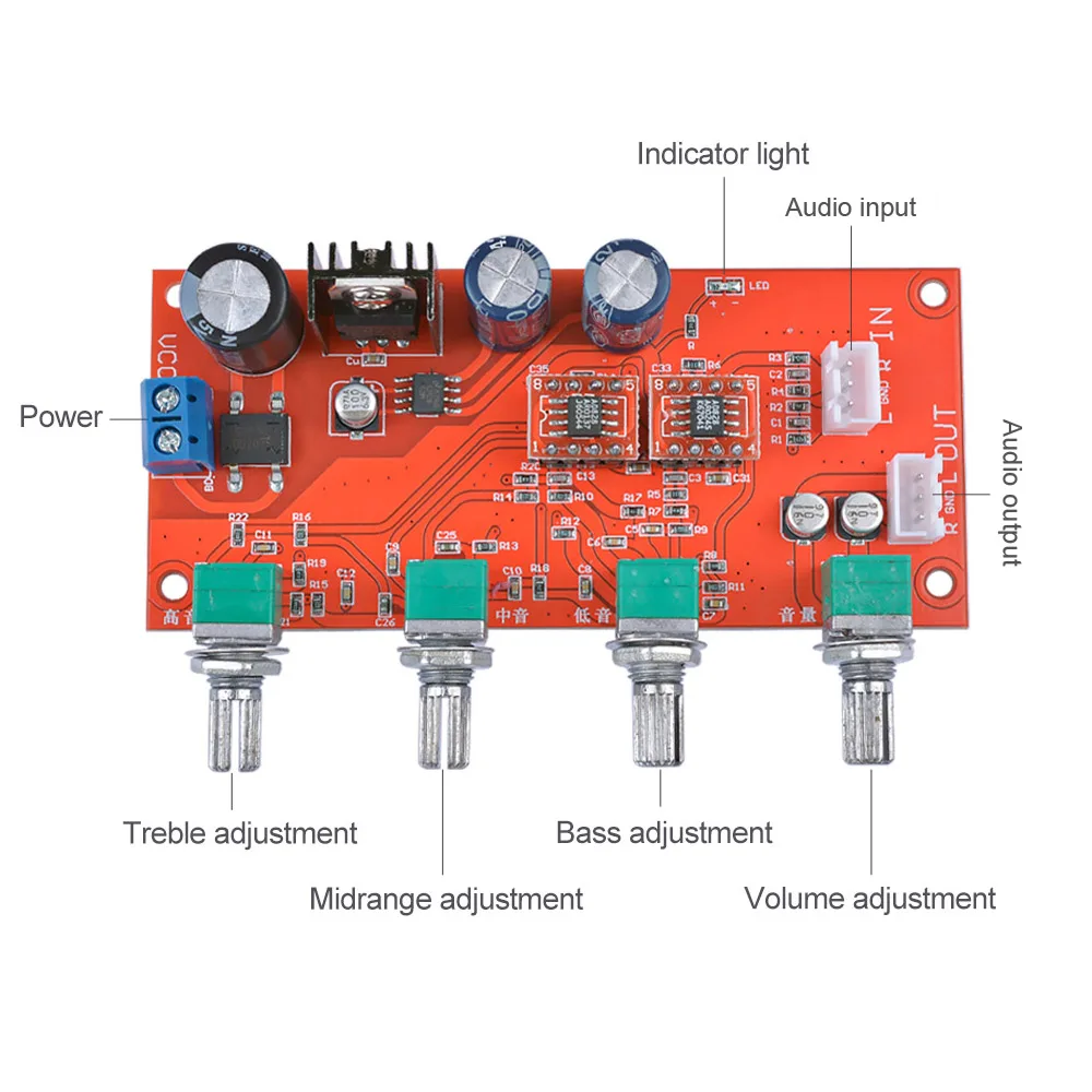 AIYIMA AD828 Hi-Fi Стерео предусилитель усилитель доска регулятор громкости Предварительный усилитель доска лучше, чем NE5532