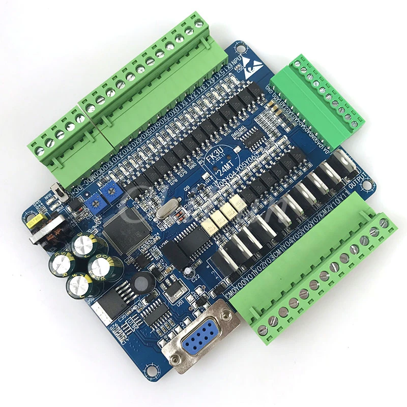 

DC24V FX1N FX2N FX3U-24MT PLC Industrial control board 14 input 10 transistor output with RS485 RTC communications